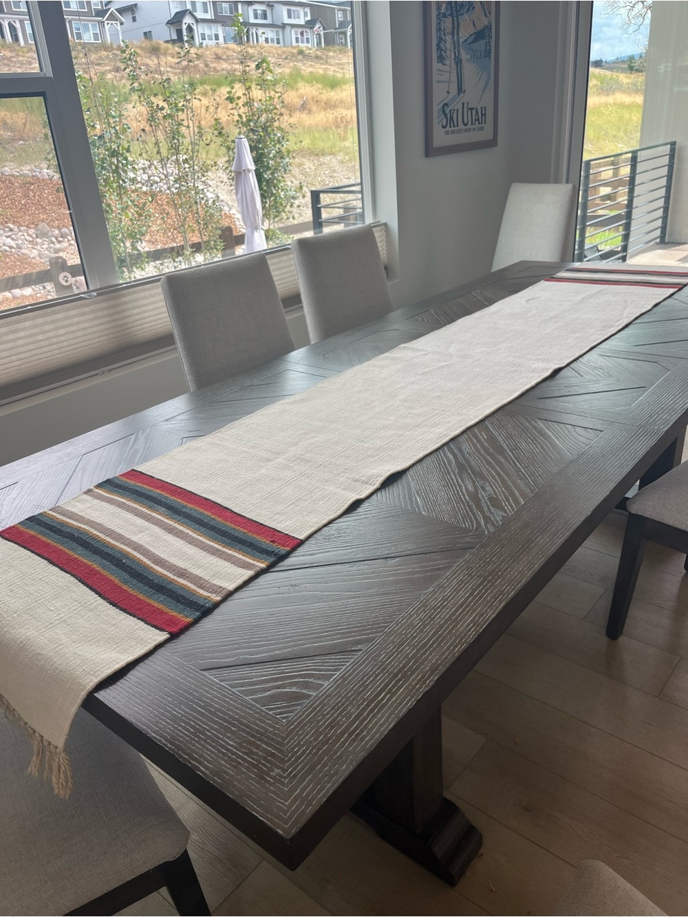 Pottery Barn Pendleton Yakima Jute Table Runner Handwoven Rustic Discontinued